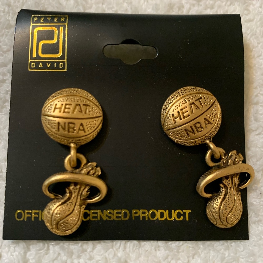 Vintage NBA Miami Heat Earrings NIP